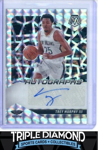 2024-25 Panini Mosaic Trey Murphy III Autographs Silver Mosaic Auto Z665