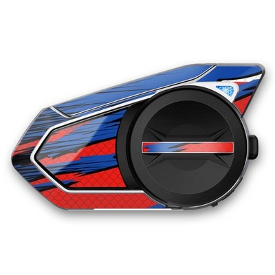 For SENA 50S Skin Decal Wrap Stickers Glossy Blue Red Zag