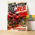 Honda Enduro Motocross Vintage Motorcycle Metal Poster Tin Sign 20x30cm