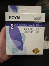 (2) Royal Scriptor and Scriptor II Typewriter Ribbons, Black, Correctable  thumbnail