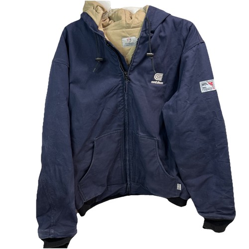 VINTAGE TYNDALE CON EDISON NY FLAME RESISTANT CAT 4 CANVAS EMPLOYEE JACKET 2XL