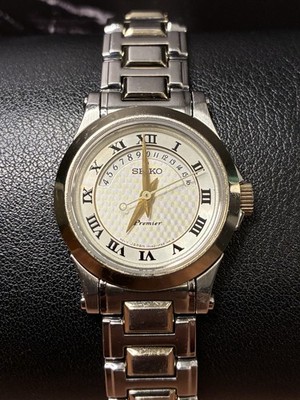 Seiko Premier SXD678 Women s Watch Silver Dial Two-Tone Stainless Steel Running