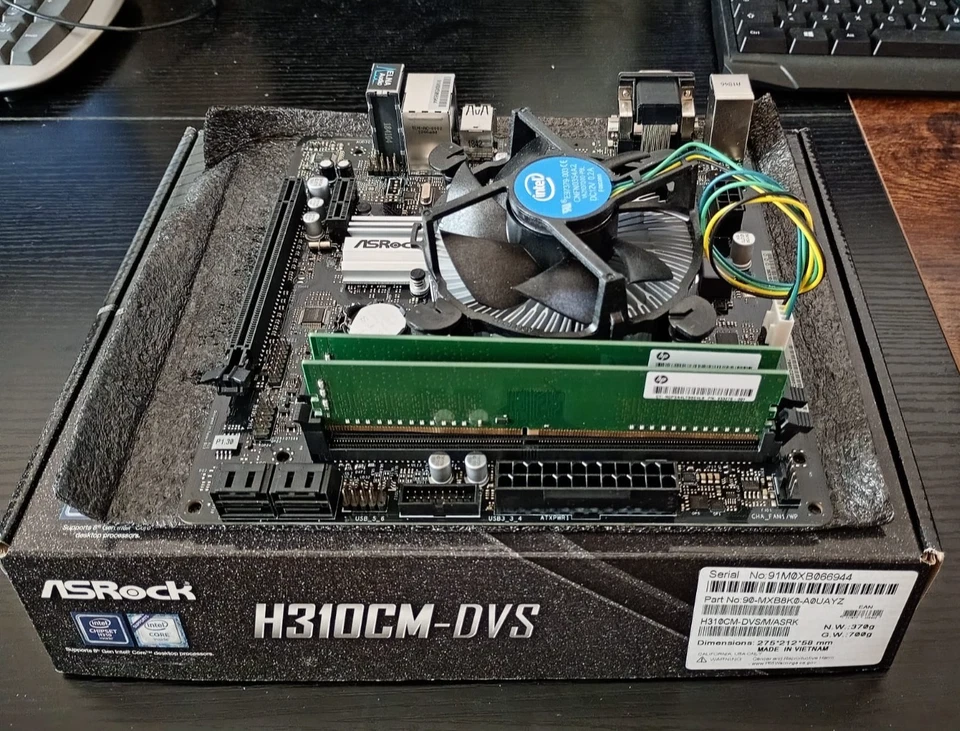 CPU PROCESSORE INTEL CORE i5-8400 + SCHEDA MADRE ASROCK H310CM-DVS + RAM 16 GB - Immagine 4 di 4