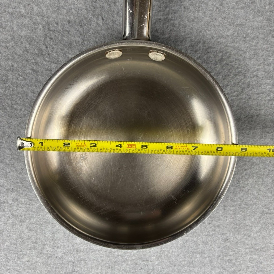 Wolfgang Puck Bistro Collection Lot of 3 Stainless Steel Pans and Fryer 2 Lids