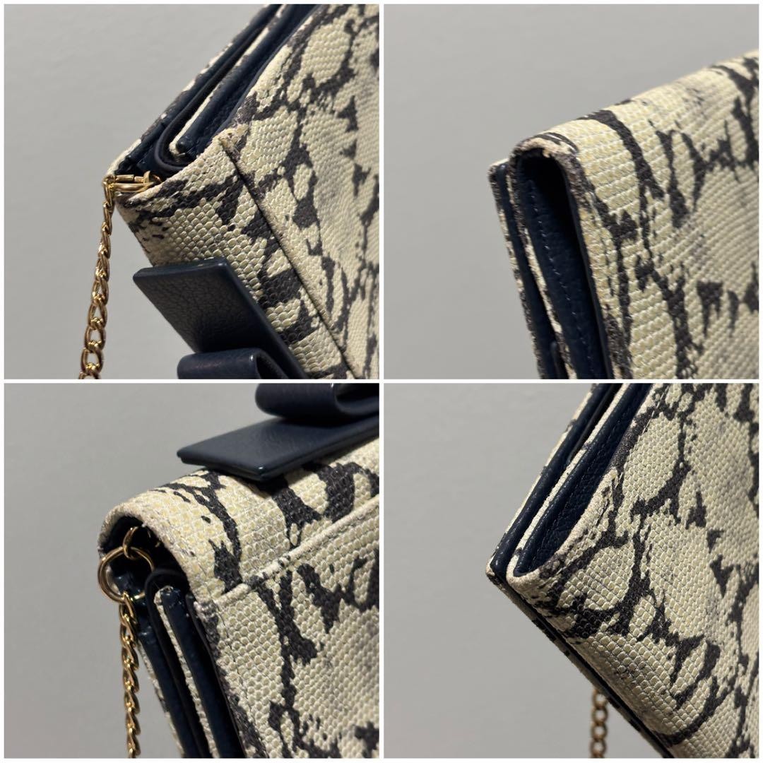 See by Chloe Shoulder Bag Python Leather Beige Na… - image 9