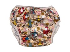 Adjustable Baby Toddler Swim Diaper W/Snaps Owl Print One Size