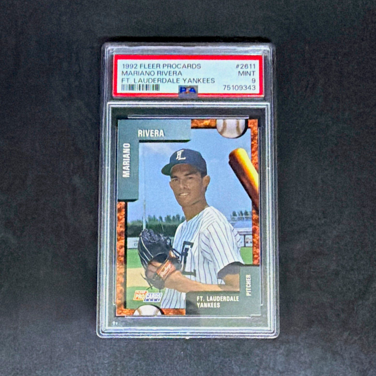 1992 Fleer ProCards Mariano Rivera #2611 Ft. Lauderdale RC Rookie PSA 9