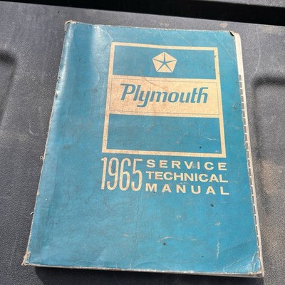 OEM 1965 Plymouth Service Technical Manual (Pre-Owned)