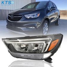 Headlight For Buick Encore 2017-2022 Halogen W/LED DRL Black Headlamp Left Side