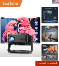 Portable Mini Projector with WiFi  Bluetooth: 1080P, 1000 ANSI, 300" Display