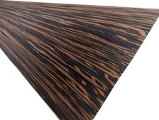 2 Blatt MAKASSAR Fineline (2x 225cm x 32cm) Echtholzfurnier Ebenholz Möbel Front