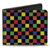 Bi-Fold Wallet Checker Black/Multi Neon (Us Import)