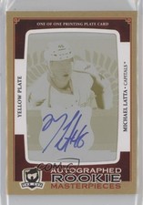 2013-14 Upper Deck The Cup Rookie Patch 1/1 Michael Latta #CUP-180 Auto 4p5
