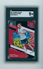 2022-23 Luca De La Torre Panini Elite FIFA Black Disco USMNT Card 1/1 SGC 9