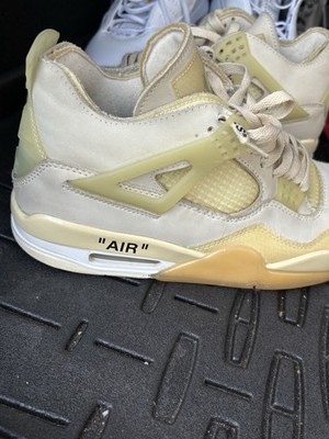 Jordan Air Jordan 4 Retro x Off-White Sail Off White Suede Men's Sneakers
