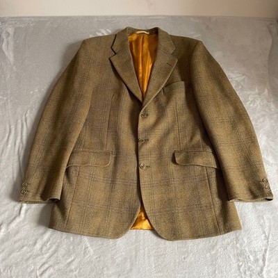 Supersax Bladen Blazer Herren 40-42 Gold Tweed BUCKINGHAM Sport Mantel Fischgrät