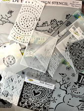 Lot 33 New Stencils Botanical Abstract Rustic Alphabet Holiday