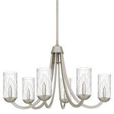 Quoizel ALD5032 Allard 6 Light 32"W Taper Candle Style Chandelier - Nickel
