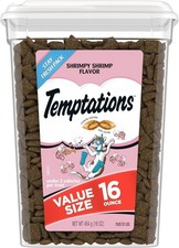 Temptations Classic Shrimpy Shrimp Flavor Crunchy And Soft Dry Cat Treats, 16 Oz
