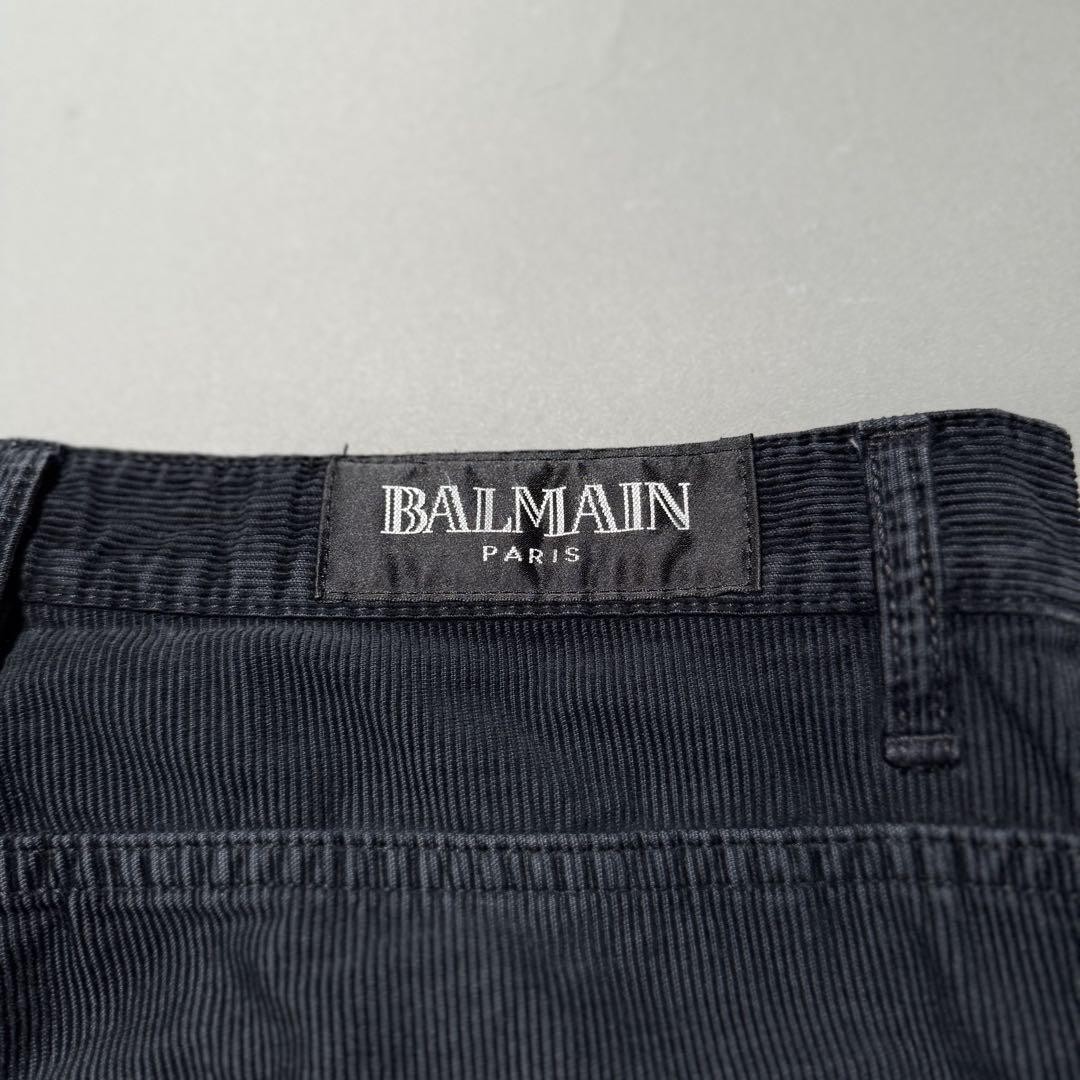 BALMAIN ripped corduroy trousers 30 ブラック BALMAIN ripped corduroy trousers 30 ブラック