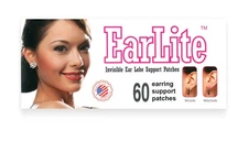 EarLite 60 patches Invisible Earring Ear Support Waterproof Patches in ZipLoc...