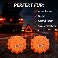 2× Warnleuchte LED Rundumleuchte 9 Signal PKW Blinkleuchte warnlicht LKW Magnet