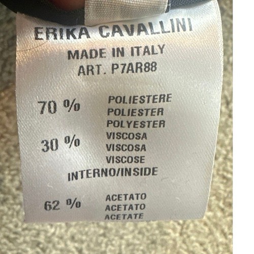 Erika Cavallini Italy Scoop Neck Long Sleeve Preppy Career Dress Check NWOT 44/8 - Picture 7 of 7