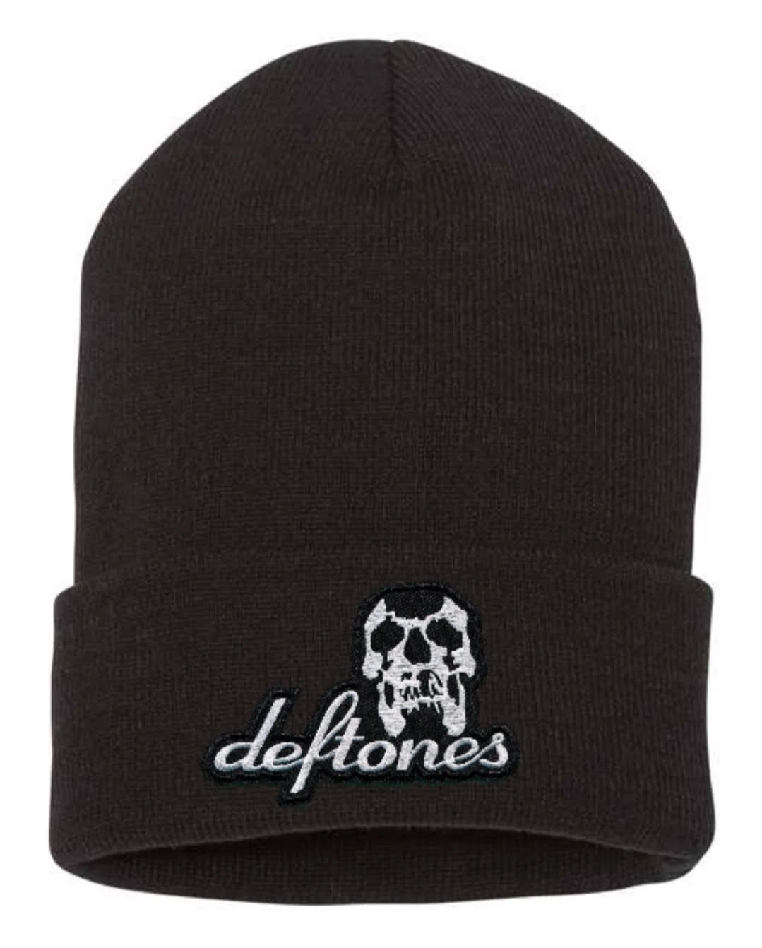 NEW KUSTOM HATZ CONCERT DEFTONES V1 PATCH BEANIE BLACK OSFA ADULT LIMITED