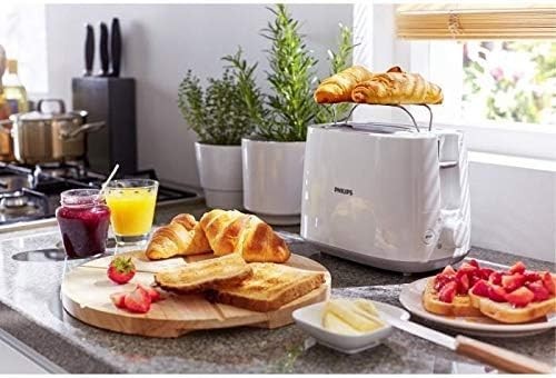 Philips Tostapane 2 Fette Con 7 Livelli Di Doratura, Scongelamento E Riscaldamento, + Bollitore Elettrico 1.7L In Acciaio Inox Con Base 360° E Spia Luminosa - Set Cucina