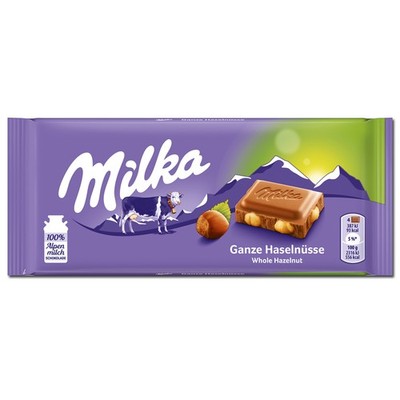 (20,53 /1kg) Milka Ganze Haselnüsse Schokolade 95g Tafel