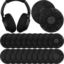 300pc BBTO Disposable Black Headphone Covers, Sanitary 11cm Ear Pad Protectors