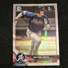 Bowman 2018 Draft Chrome 1st Bowman Rookie Greyson Jenista Braves #BDC-31
