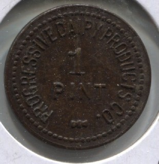 Racine WI Progressive Dairy Products Factory Check Brass 24mm See Scans
