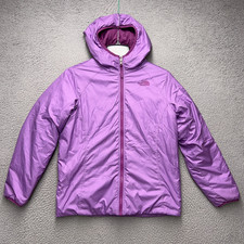 The North Face Reversible Jacket Girls XL Purple Full Zip Hooded Outdoor Hiking