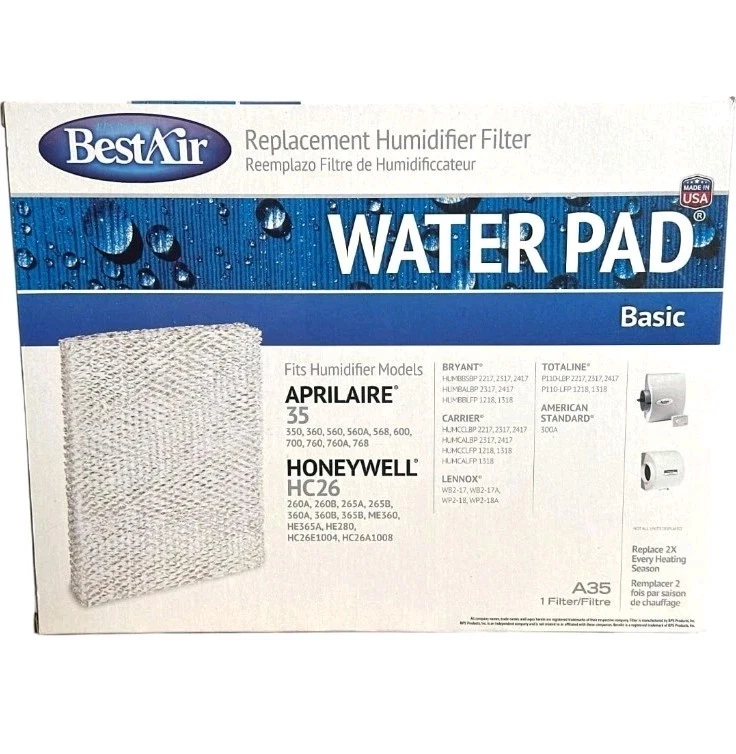 BESTAIR WATER PAD REPLACEMENT HUMIDIFIER FILTERS - A35 - TWO Filters - Image 2 of 2