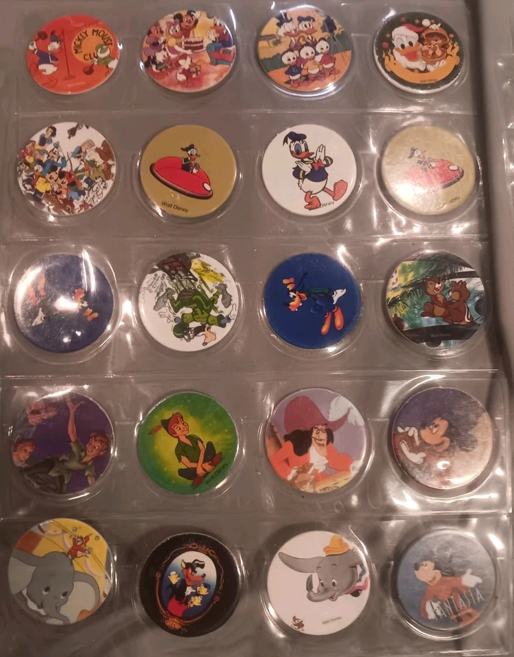 220 DISNEY CAPS POGS, LION KING, ALADDIN, POCAHONTAS BAMBI BEAUTY AND THE BEAST - Image 3 of 4