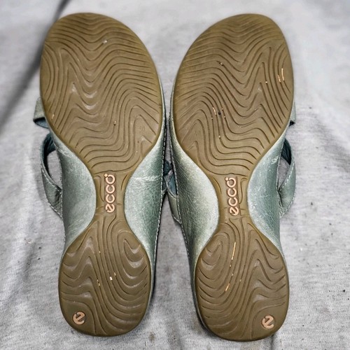 ECCO Women's US 9 EU 40 Denim Blue Leather Slingback Sandals - Picture 8 of 9