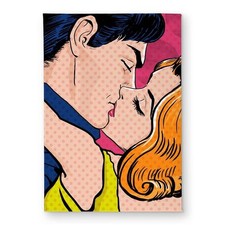 Begin Home Decor CODM1724VBEC7S 17 x 24 in. Pop Art Style Couple Door Mat - F...
