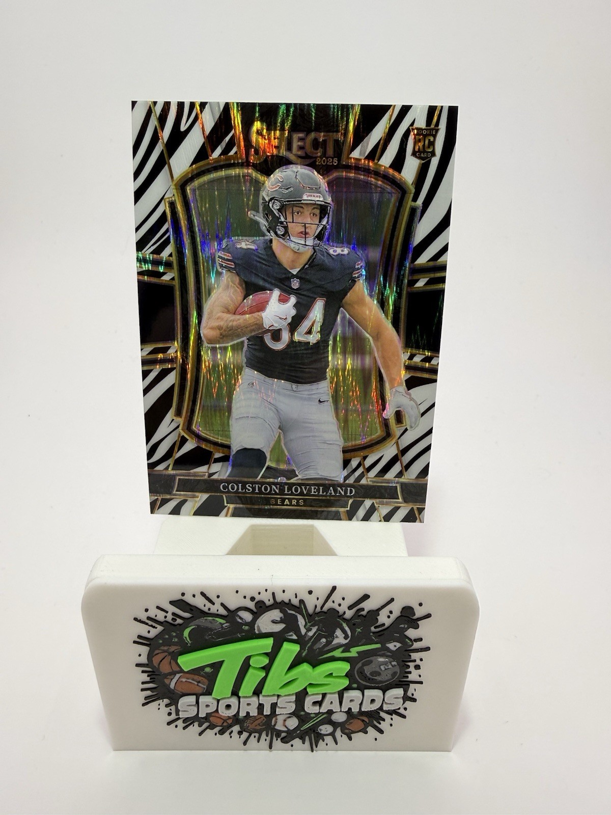 2025 Panini Select - Premier Level Colston Loveland #172 Zebra Prizm (RC)