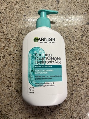Garnier Hyaluronic Aloe Cream Cleanser 250ml hydrates and gently cleanses