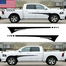 2pcs 82.5 Black Racing Stripe Graphic Body Side Door Vinyl Diy Decal Stickers