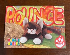 Pounce the Cat Beanie Babies Ty Official Club Card - 2nd Ed. Series III 1999