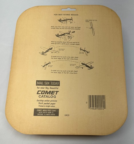 Vintage Comet Industries Rubber Motorized Airplane Screamin Eagles Capt Comet - Picture 3 of 3