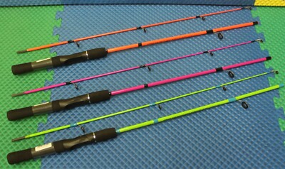 Hot Cast 4' 6'' Medium Light 2-Pce Spinning Rod HOTS462ML CHOOSE YOUR HOT COLOR!