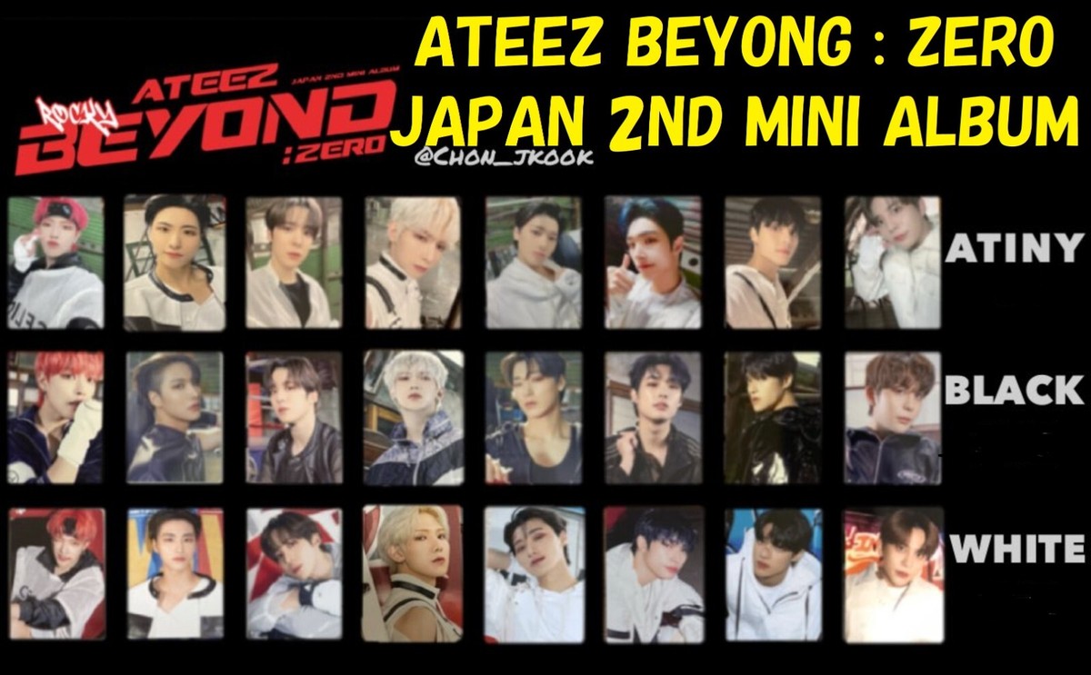 ATEEZ BEYOND:ZERO サン 直筆サイン 色紙 ATEEZ BEYOND : ZERO JAPAN 2ND MINI ALBUM official photo card