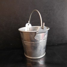 Seau miniature zinc métal objet décoration design jardin récipient N4064