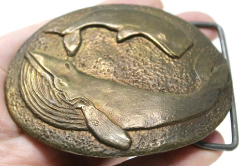 Humpback Blue Gray Whale Dr Charles R. Belinky Artist 1976 Belt Buckle #D-13 - Picture 8 of 8