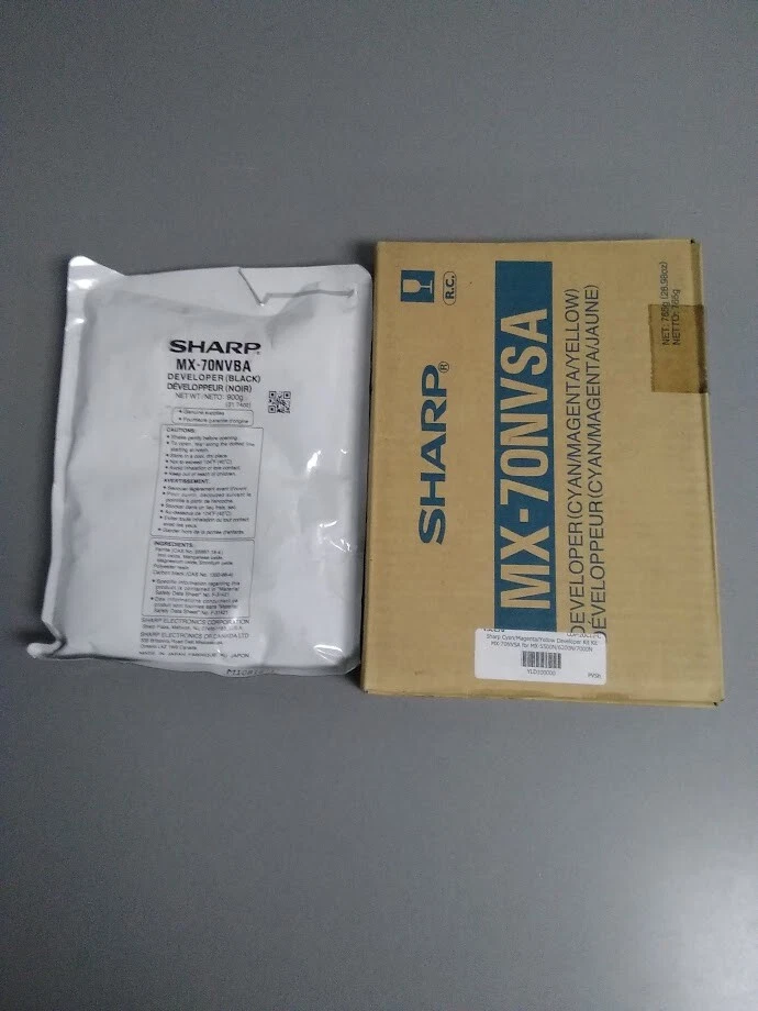 Sharp MX-70NVSA, MX-70NVBA Black Cyan Magenta, Yellow  Developer 5500N, 6200N,  - Image 2 of 2