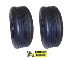 2 NEW 11x4.00x5 11x4.00-5 11 4.00 5 STRAIGHT RIBBED 4 PLY TIRES REPLACE CARLISLE