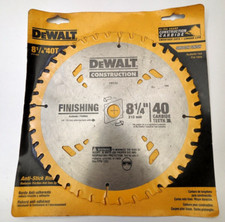 Dewalt 8-1/4" 40 Carbide Teeth Smooth Finish Construction Saw Blade DW3184